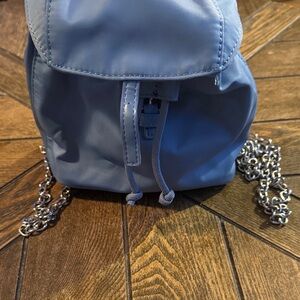 Forever 21 Blue Mini Backpack with Chain Detail